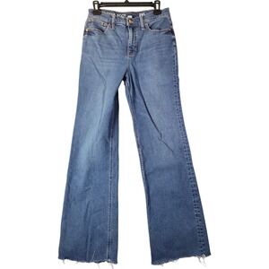 J.Crew Slim Demi Boot Jeans 29T Medium Wash Raw Hem High Rise BK617